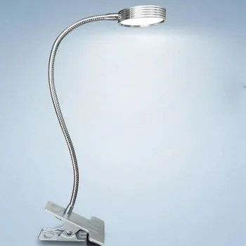 Lanksti LED Šviesos Clip-on Skaityti Lova, Lempa su lanksčia Lova Lempos kaklo Desktop USB/220V Aliuminio Lydinys