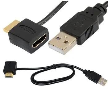 LBSC Konverteris + USB 2.0 Male Įkroviklio Laido Adapteris, Splitter 50cm HDMI Vyrų ir Moterų
