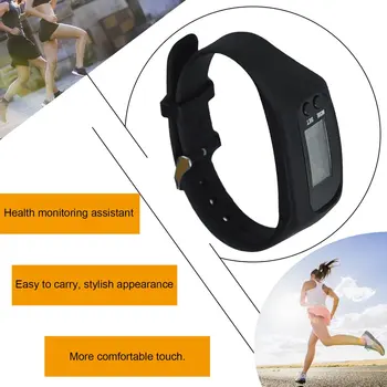 LCD Smart Riešo Laikrodžių Apyrankės Pedometer Sporto Monitorius Veikia Naudotis Žingsnis Counter Fitness Silikoninė Apyrankė Smartband