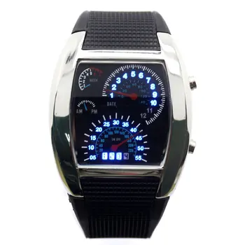 LED Skaitmeninio Laikrodžio Vyrų Automatinis Šviesos Kvarcinis Laikrodis Ridos Dizaino Datos ir Savaitės Ekranas Juodas Vandeniui Sporto Laikrodis