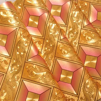 Lubų tapetai deimanto gardelės aukso folija aukso, aukso geltonos kambarį namo apdaila roll 10 metrų aukso folija valgomasis