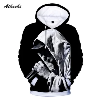Mados Naujo Dizaino Vyrai Moterys Hoodies 3D Spausdinimo Reperis Eminem Megztinis rudenį, žiemą 3D Hoodie Tracksuit Atsitiktinis Marškinėlius, Paltai