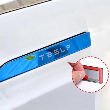 Mano Geras Automobilis Nerūdijančio plieno išorinė rankena dekoratyvinis pleistras durų rankena Tesla model X 2016-2018 Automobilių reikmenys