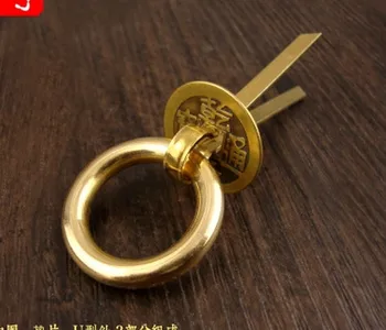 Mažų monetų, žiedą, Kinijos klasikinių baldų reikmenys vario žiedas sagtis senovinės spintos stalčių traukti mažas rankena