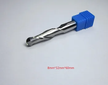 Medienos apdorojimas DIA 8mm ašmenų ilgis 22mm 32mm 42mm 52mm volframo Karbido Kamuolys Nosies Pabaiga Malūnas Graviravimas bitai CNC frezavimo cutter