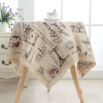 Medvilnės ir lino padengto audinio staltiesė staltiesė daugiafunkcinė rankšluostį apvali staltiesė