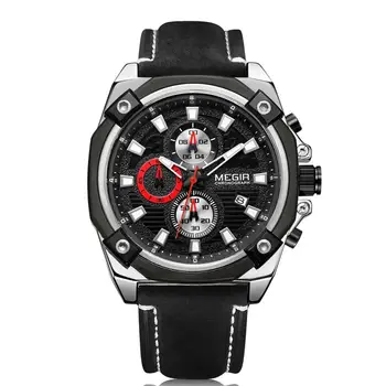 MEGIR Žiūrėti Vyrų Laikrodžiai Paprasta JUODA BALTA Dizainas Sporto Vandeniui Laikrodis Žiūrėti Vyrų Laikrodis relogio masculino reloj hombre