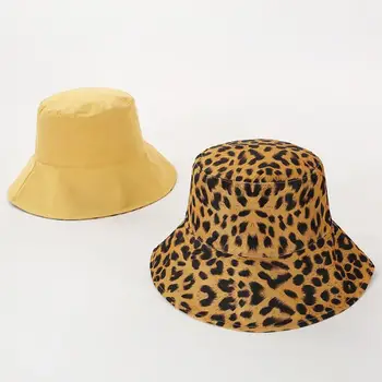 MISSKY Moterų Rinktinėje Vasarą Leopardas Spausdinti Dvipusis Saulės Kibiro Kepurę