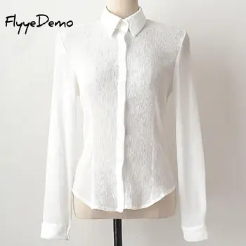 Moteriški Viršūnes Ir Palaidinės Office Ponios Šifono Vintage Marškinėliai Visiškai Rankovėmis Moteriška Palaidinė 2020 Metų Vasaros Juoda Balta Marškinėliai Korėja Stilius