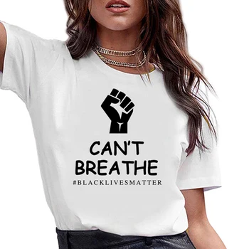 Moterų Atsitiktinis vientisos Spalvos Trumpas Sleevele Baltos spalvos Marškinėlius Letter Spausdinimo negaliu Kvėpuoti Marškinėliai