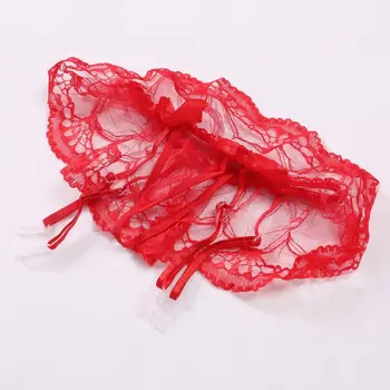 Moterų Seksualių Nėrinių Suspender G-String prisegamų kojinių Diržas, Kojinės Nustatyti apatinis Trikotažas Bowknot L4ME