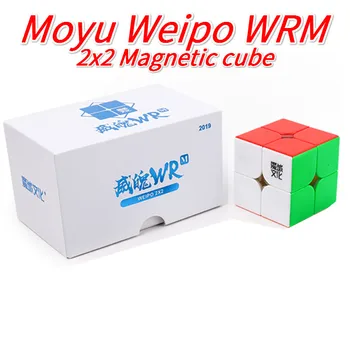 Moyu Weipo WRM 2x2x2 Greitis, Magnetinio Magic Cube WeiPo WR 2x2 Moyu Magico Cubo Profesinės Žaislai Vaikams Neo Kubas