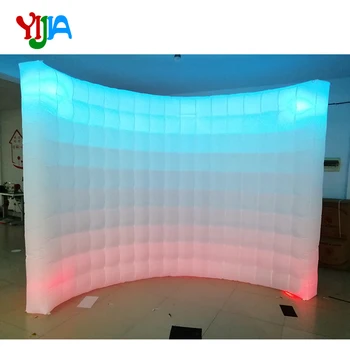 Multi LED Spalva keičiasi 10ft Vestuves Photo Booth fone Pripučiami Sienos Su LED Juostelėmis Viršuje ir Apačioje sienos Pardavimo