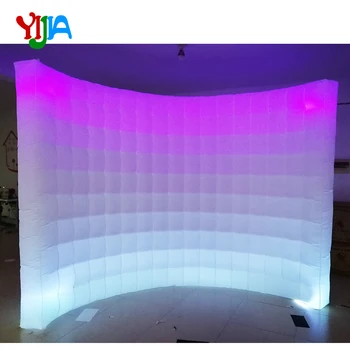 Multi LED Spalva keičiasi 10ft Vestuves Photo Booth fone Pripučiami Sienos Su LED Juostelėmis Viršuje ir Apačioje sienos Pardavimo