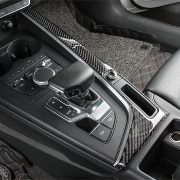 Mutips Audi A4 B9 2017 2018 2019 Aksesuarai, Pavarų Šoninis Dangtelis Konsolėje, Anglies Pluošto Interjero Lipdukas Dalių, Optikos