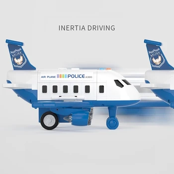 Muzikos, Šviesos, Modeliavimo Inercijos Vaikų Lėktuvo Žaislas su Mini Sunkvežimis