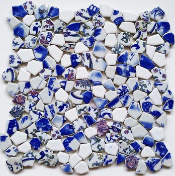 Mėlynos Baltos, Geltonos, Rausvos Keramikos Mozaikos Virtuvės Backsplash SSD02 Vonios Porceliano Siena, Grindys Plytelės