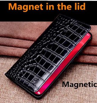 Natūralios odos originali magnetinis laikiklis telefono krepšys Vivo iQOO Neo 3/Vivo iQOO Neo/Vivo iQOO Z1 flip telefonas padengti atveju nuolatinis