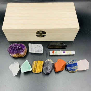 Natūralių Mineralinių kristalų pavyzdį ir Ametistas Grupių Akmuo, Akmeniniai Septynių čakrų Kvarco Roko Gydymo Reiki namų dekoro dovana