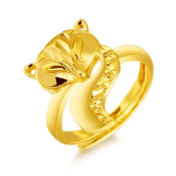 Nauja Stiliaus Aukso Atidaryti Žiedas Moterims Paprasta Mados Chic Sidabrą, Fox, Žiedai, Papuošalai
