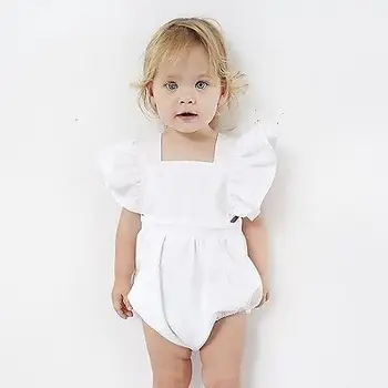 Naujagimiui Baby Girl Playsuit Viršuje Romper Sunsuit Jumpsuit Komplektai