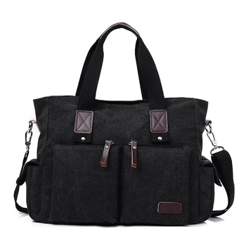 Naujas 2018 Prekės ženklo Mados Vyras Atsitiktinis Verslo crossbody krepšys vyrų retro drobės pečių krepšiai, Juodos spalvos nešiojamojo kompiuterio krepšys Ruda rankinė
