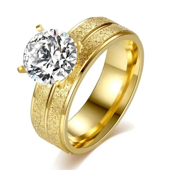 Naujas atvykimo kalnų krištolas žiedai Klasikinis Keturių Šakės lydinio, Vestuviniai Žiedai, Sužadėtuvių Žiedai, Moterų partijos dovanos