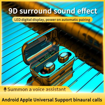 Naujas bevielės ausinės bluetooth, touch stereo tws5.0 su galios banko Įkrovimo sporto ausinių mini ausines, iphone xiaomi