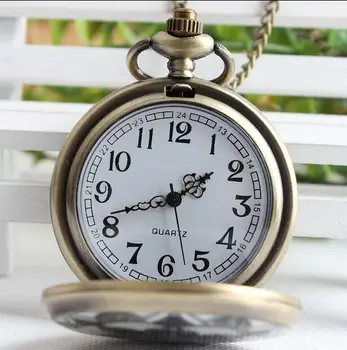 Naujas Mados kvarco Lašai klijų gėlės Flip laikrodis pakabukas steampunk Karoliai kišeniniai laikrodžiai, dovana,