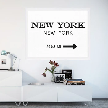 Naujas NYC New York City Drobės Tapybos Mados Sienos Menas, Juoda Balta Spausdinti Plakatai Sienos Nuotraukas kambarį Namų Dekoro neįrėminti