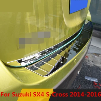 Nerūdijančio Plieno šildomos Galinės Raštas Apdaila Dangtis Galinis Bamperis Raštas Palangės Automobilių Uodega Durų Apdaila Už Suzuki SX4 S-Cross-2016 m.