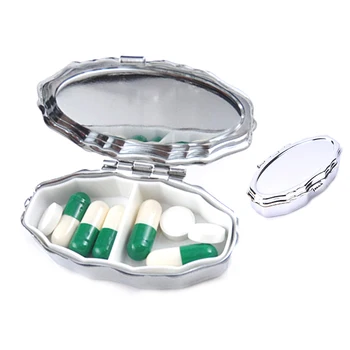 Nešiojamų Tablečių Dėžutės Lankstymas Tabletes Atveju Medicina Organizatorius Makiažas Talpyklos Metalo Tabletes Cutter