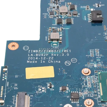 Nokotion 5B20G46164 ZIWB2 ZIWB3 ZIWE1 LA-B092P lenovo Ideapad B50-70 nešiojamas plokštė DDR3L SR1EF I5-4210U CPU