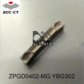 Originalus ZCC Įterpti ZPGD0402-MG YBG302 ZPGD 0402 10vnt Griovelį Lizdą, Įjungdami Įrankį, CNC Tekinimo Įrankiai nóż tokarski Karbido Įdėklai