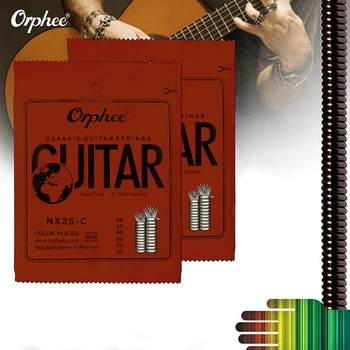 Orphee 6pcs/set 5-C, Pilnas Komplektas Juodo Nailono Klasikinės Gitaros Stygos Sunku Įtampa, 0.028 - 0.045 colių