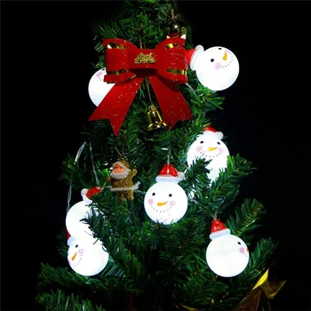 Patalpų Šalis Vestuvių Teismas Sodo papuošalai Kalėdų Žiburiai Sniego LED Pasakų String Žibintai Santa Apdaila