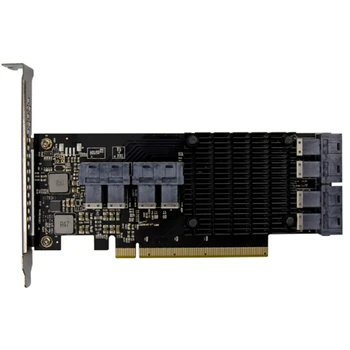 PCI-E 3.0 X16 PEX8749 U. 2 SFF-8649 Pritaikytas Kietojo NVMe SSD Kietąjį Diską Adapterio plokštę KOMPIUTERIUI