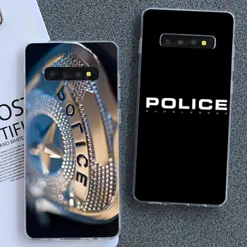 Policijos Simbolis Aukštos kokybės reikmenys, Telefono dėklas, skirtas Samsung GALAXY S10Plus E(lite), S7 S7edge S8 S8Plus S9 S10 S9Plus