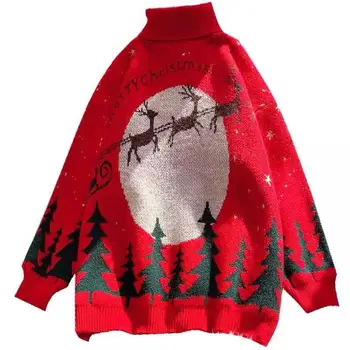 Ponios megztinis 2020 naują Kalėdų aukštas kaklas storas megztinis džemperis moterims korėjos versija prarasti tingus stiliaus išorinis dėvėti megztinį