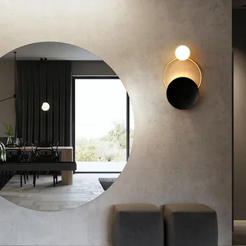 Postmodernios kūrybinės aparatūros gyvenimo kambario sienos šviesiai meno lovos, miegamojo dizaineris modelis kambario sienos lempa