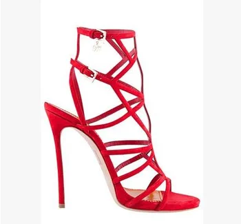 Prabanga moterų batai atidaryti tne sandalai aukšto kulno raudona žalia oranžinė maišyti spalvas galite gladiatorių sandalai, batai, kilimo ir tūpimo tako batai, sandalai
