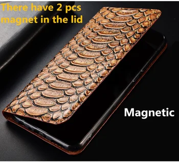 Python Grūdų Natūralios Odos Magnetinio Telefono Dangtelį Samsung Galaxy S10 Plius/Galaxy S10 4G/Galaxy S10 5G Telefono Dėklas Atvejais