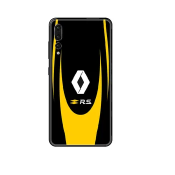 Renault S. Telefonas atveju, Huawei P 8 10 20 30 Smart Plus 2019 Z Lite Pro 2017 2019 black gana atgal minkštas coque 3D shell