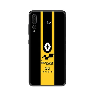 Renault S. Telefonas atveju, Huawei P 8 10 20 30 Smart Plus 2019 Z Lite Pro 2017 2019 black gana atgal minkštas coque 3D shell