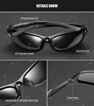RoyalHot Naujas Vyrų Poliarizuoti Akiniai nuo saulės Mados Saulės akiniai Danga Objektyvas Vairavimo Akiniai Vyrams Kasdien Seisure Sportas