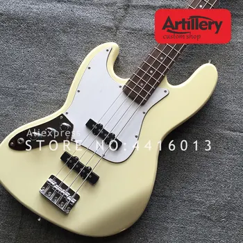 Sandėlyje Artilerijos gamyklos custom jazz bass left handed 4 stygos elektrinė bosinė gitara, muzikos instrumentų parduotuvė