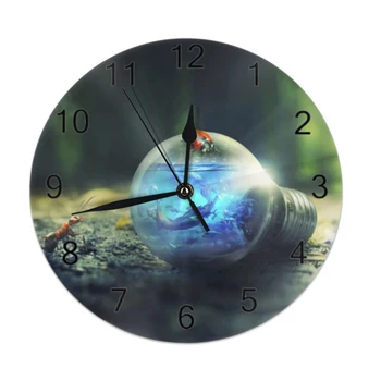 Sieniniai Laikrodžiai Dekoratyvinis Skaitvardis Skaitmeninis Ciferblatas Išjungti Nr. Tiksi Garso baterijomis, Laikrodžiai, Vaikų žaidimų Kambarys