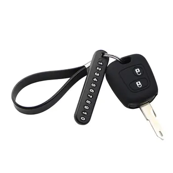 Silikono Automobilio Raktas Padengti Atveju Key Chain Kortelę Peugeot 206 307 207 208 308 2008 m. 408 už Citroen C2 C3 C4 Telefono Numerį Keychain