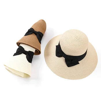 Skrybėlę, sulankstoma apsauga nuo saulės, Paplūdimio Skrybėlę, didelis pranašumas šiaudų skrybėlę, moterų apsaugos nuo saulės, skrybėlę, lauko keliauti vasarą