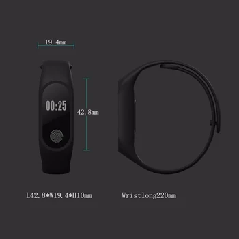 Smart Apyrankę Prekės M2 Širdies ritmo Monitorius Pedometer Smart juosta atspari Vandeniui 